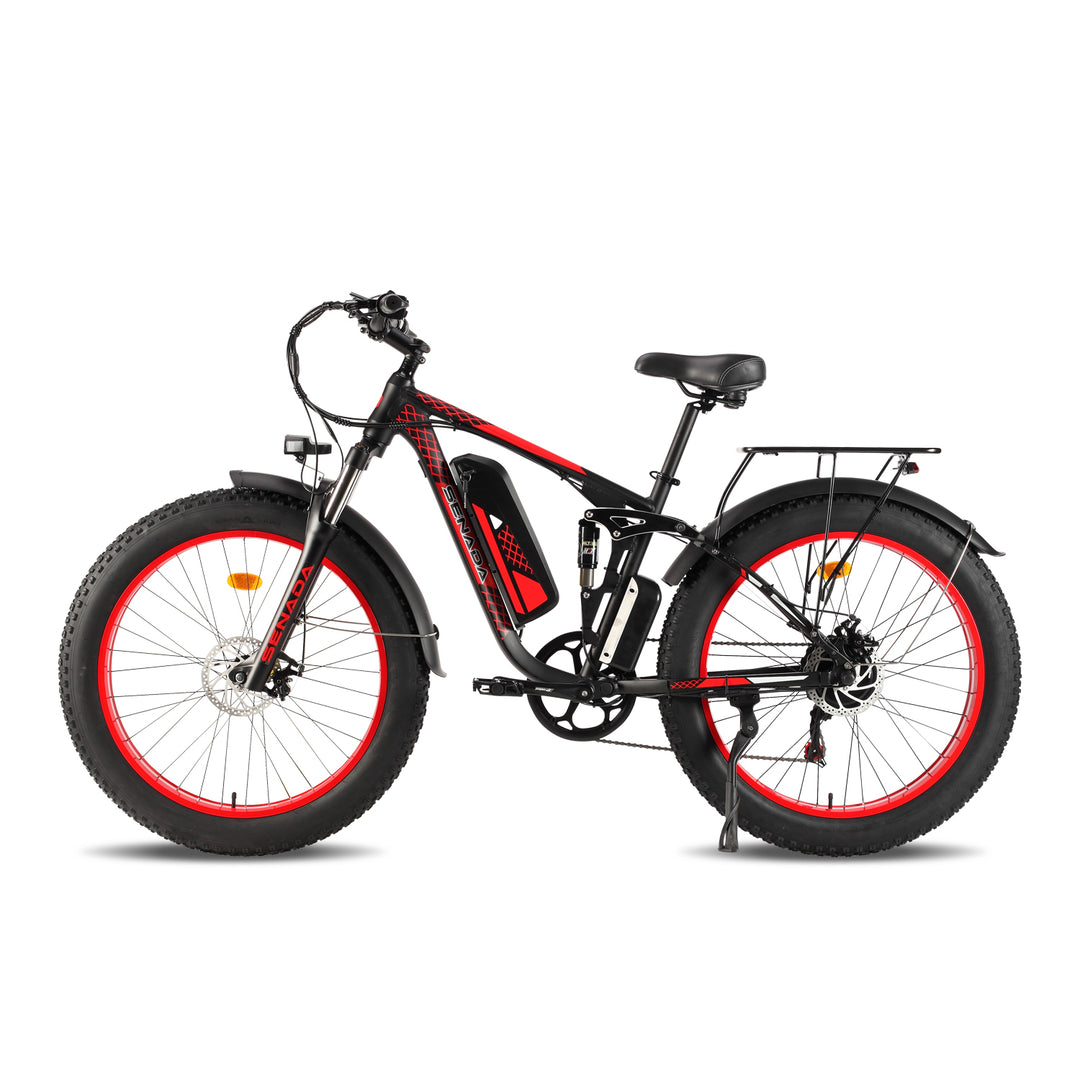 VIPER PLUS - COMPLETELY LOADED EBIKE - 48V 20AH BATTERY 1000W MOTOR TORQUE SENSOR FULL SUSPENSION 26 X 4" TIRE HYDRO BRAKES