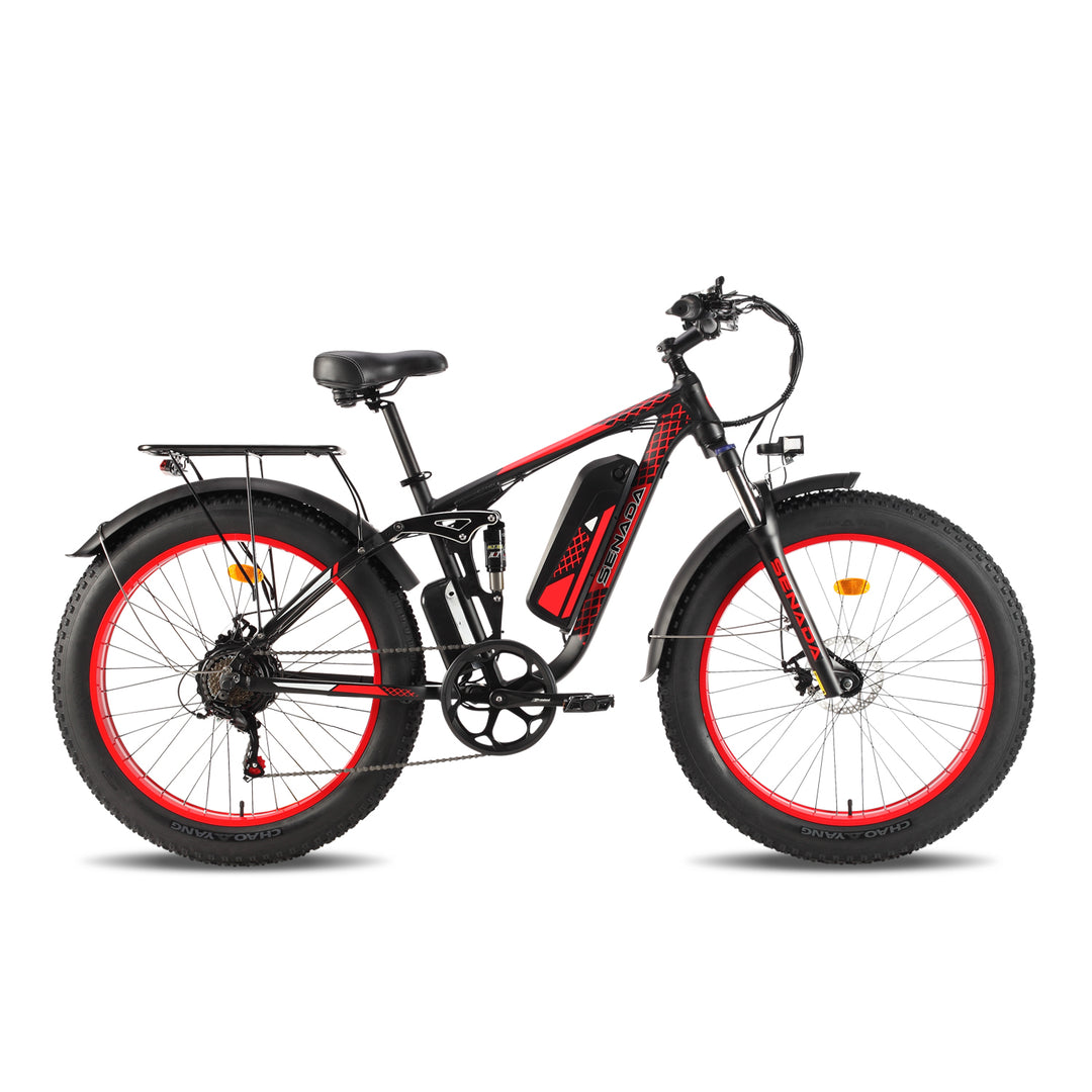 VIPER PLUS - COMPLETELY LOADED EBIKE - 48V 20AH BATTERY 1000W MOTOR TORQUE SENSOR FULL SUSPENSION 26 X 4" TIRE HYDRO BRAKES