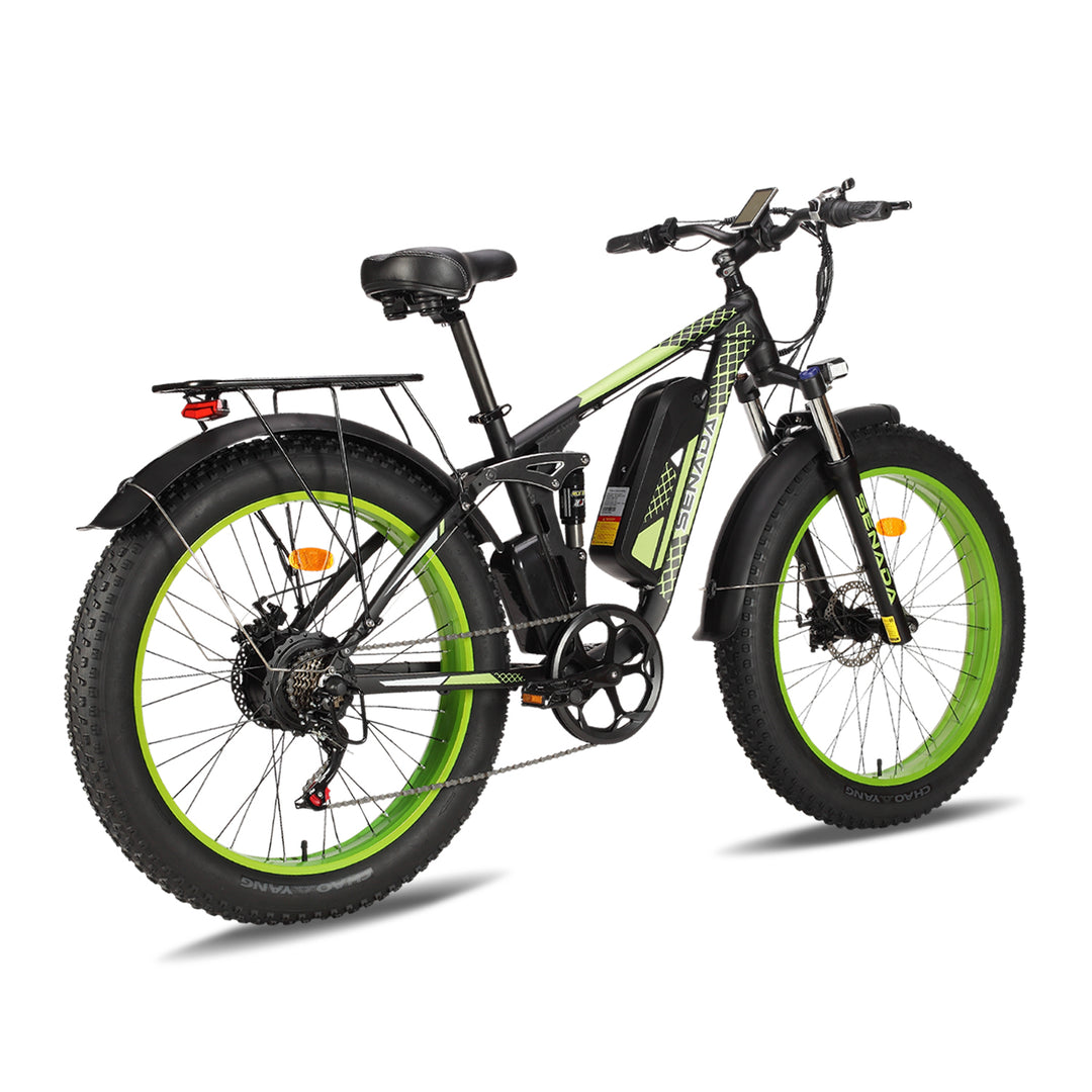 VIPER PLUS - COMPLETELY LOADED EBIKE - 48V 20AH BATTERY 1000W MOTOR TORQUE SENSOR FULL SUSPENSION 26 X 4" TIRE HYDRO BRAKES