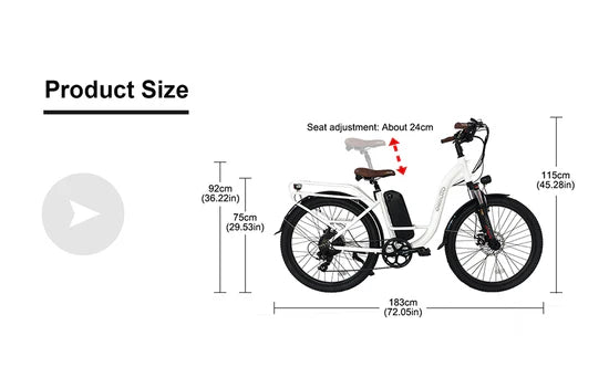 CEAEB40 Ebike City & Cargo step thru 48V 13AH 750W 26X2(Ship included)