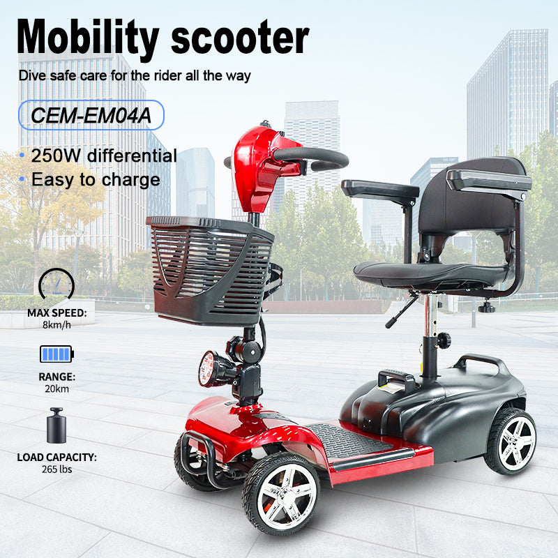 CEM-EM04 Emobility Scooter 180W 24V 12AH Folding 4-wheel (Ship Included)