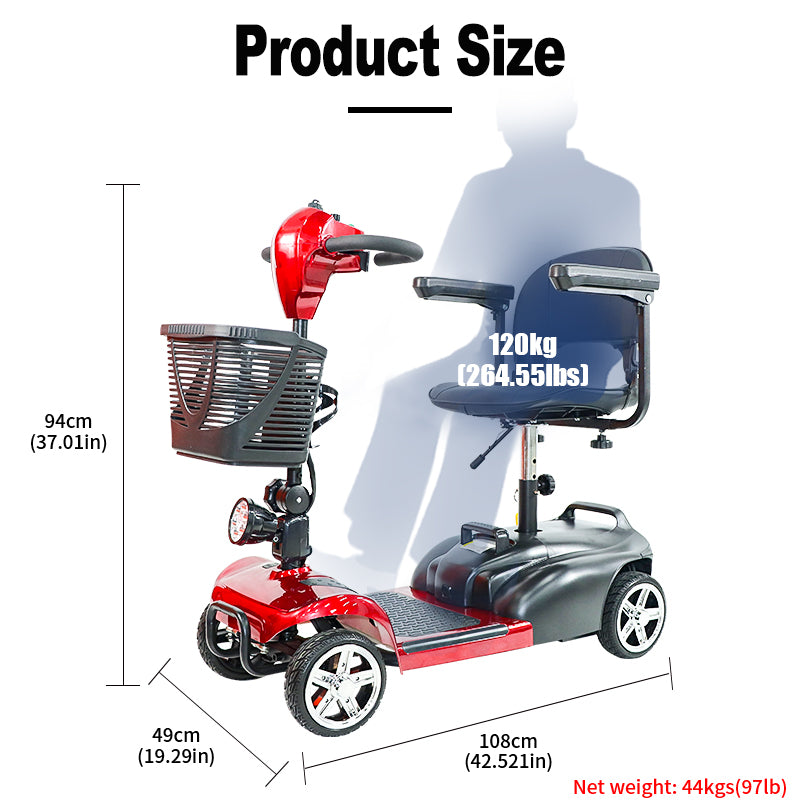 CEM-EM04 Emobility Scooter 180W 24V 12AH Folding 4-wheel (Ship Included)