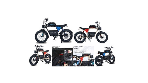 GL V07 Ebike SUPER/Minibike look Full suspension 48V 1500W 18AH 20X4" Tire