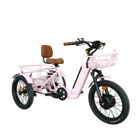 3-Wheeler ETrike - 48V 500W Bafang Motor 48V 14AH Samsung Battery Rear Differential 20 X 3" tire