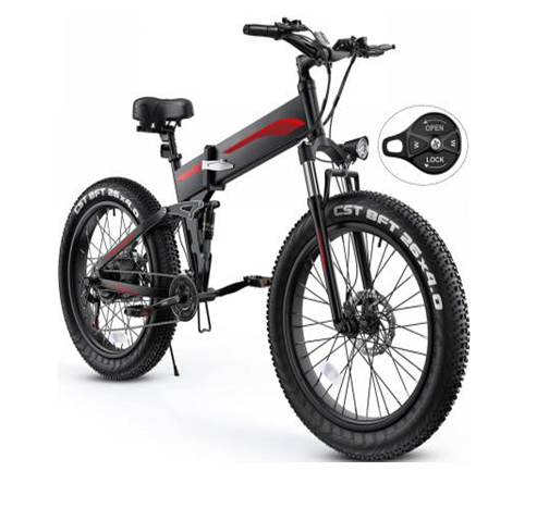 K5F Mountain E-Bike 500W 10AH Folding Full Suspension (Includes Ship)